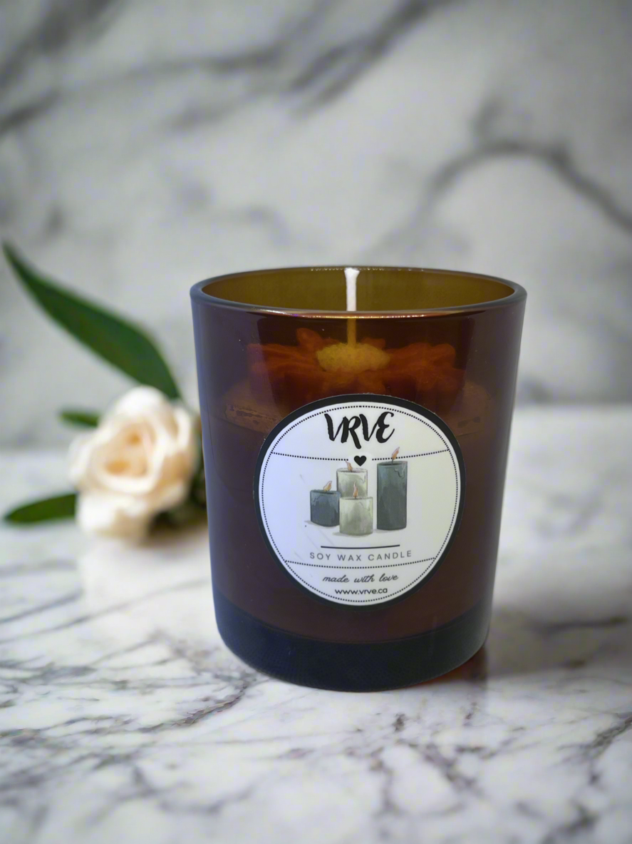Amber soy wax candle
