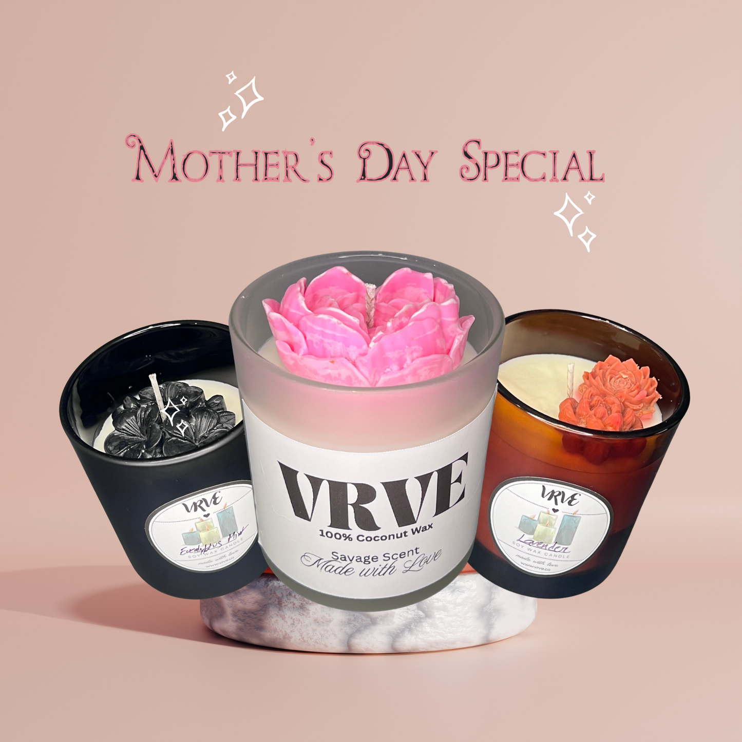 Mother’s day special set of 3 jar Candles 9oz